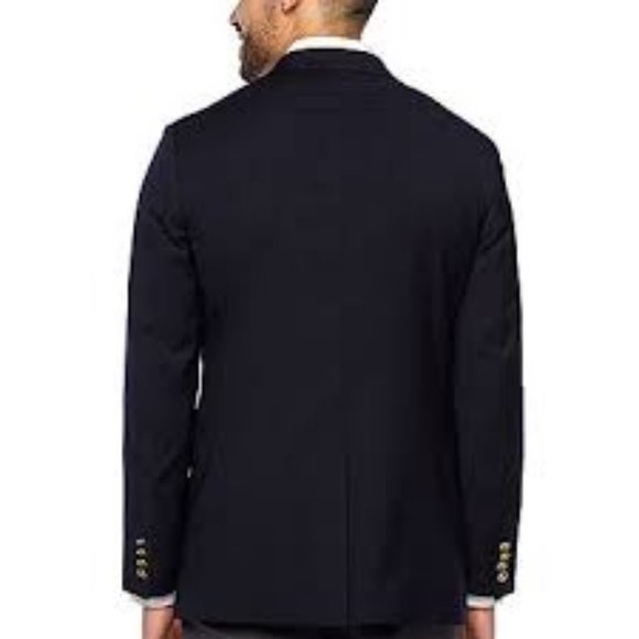 NWT STAFFORD HOPSACK STRETCH CLASSIC FIT BLAZER BLACK 36 SHORT - Picture 2 of 6